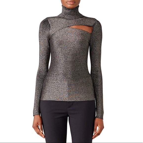 A.L.C. Sweaters - ALC Camden metallic cut out turtleneck sweater